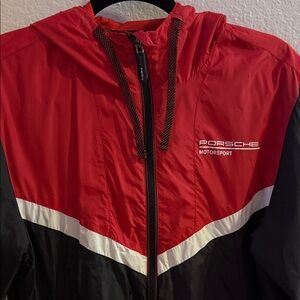 Porsche Design Red, Black & White Motorsport Windbreaker